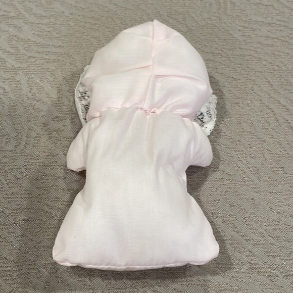 Vintage! Pink 3 piece overall, shirt & doll baby set, baby 9-12 months - Picture 7 of 12